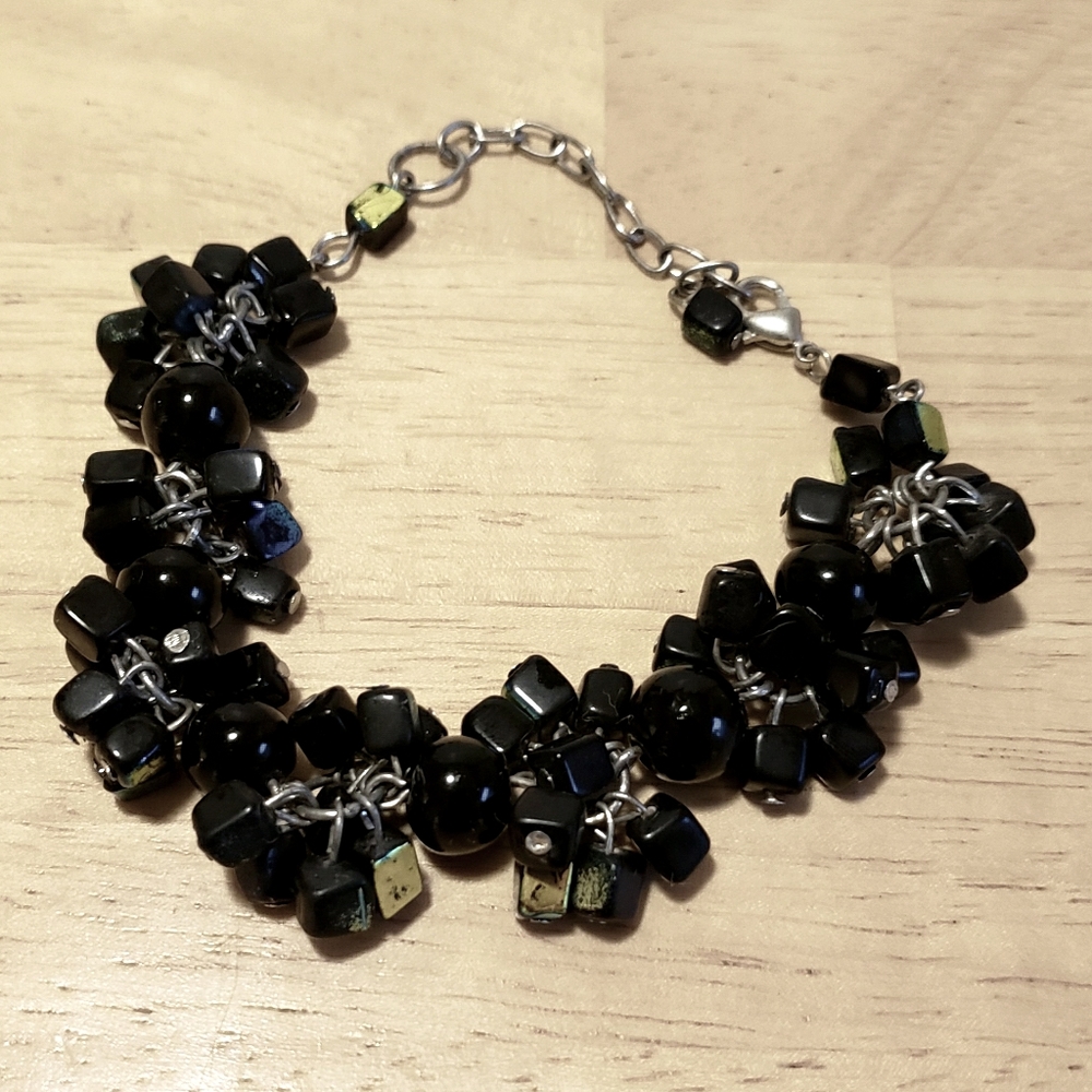Last Chance - Bundle and Save Black iridescent shaker bracelet